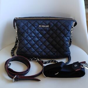 MZ Wallace Black Quilted Shoulder Bag